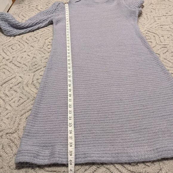 Vintage SEARS wool blend grey knit dress M @Z - Picture 10 of 15